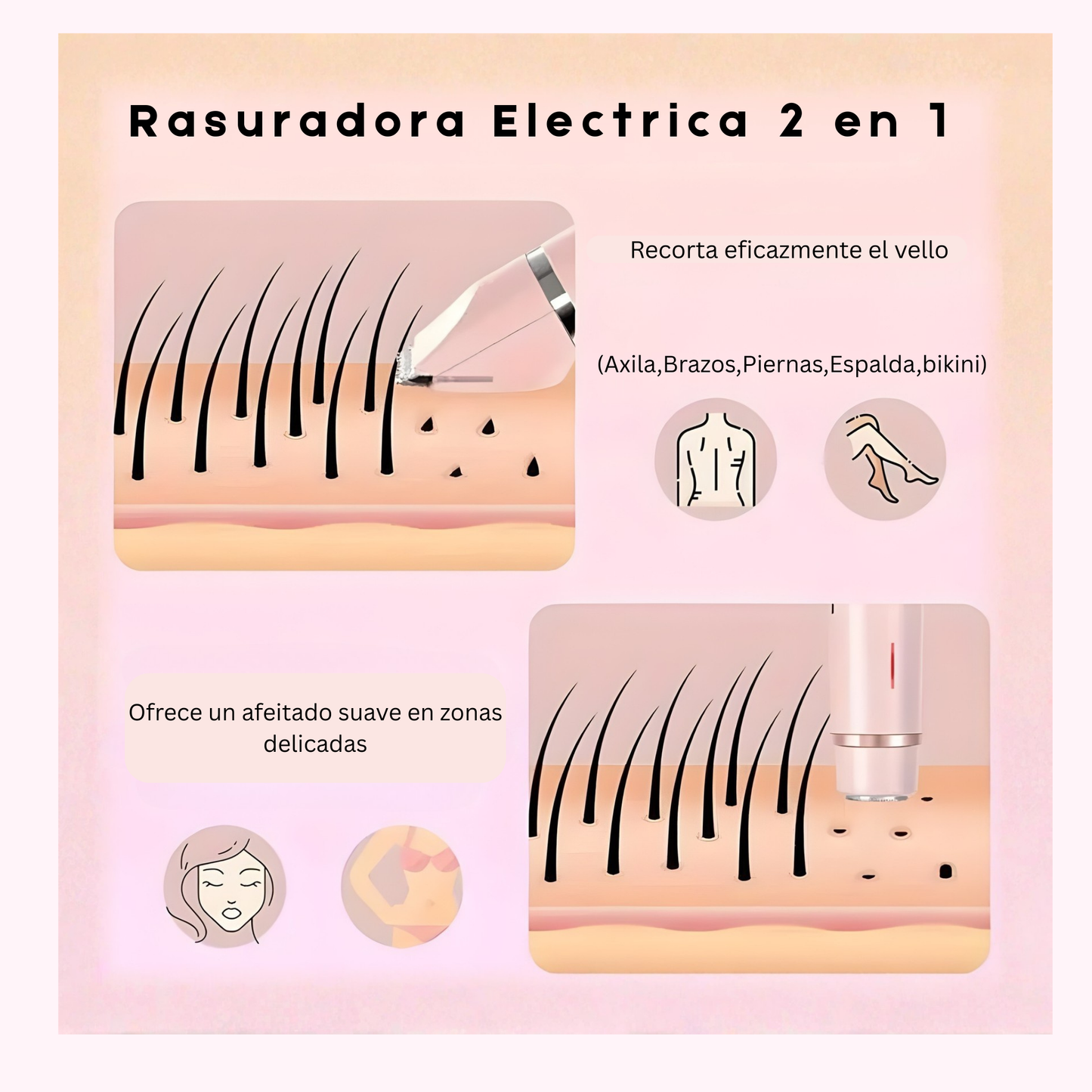 Rasuradora electrica 2 en 1